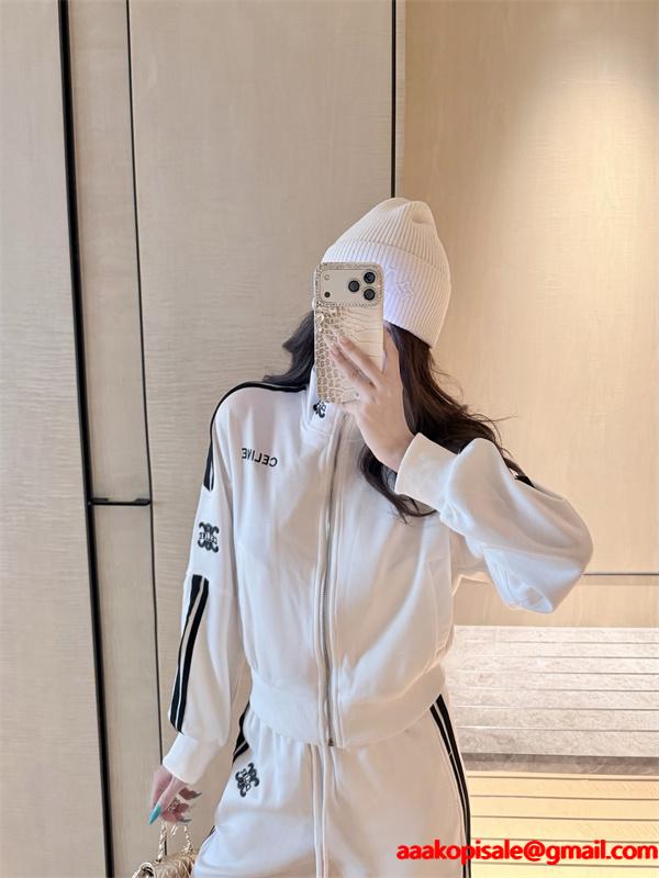 2026新作 CELINE ホワイト セットアップ トレンド 快適 着心地抜群 セリーヌ コピー