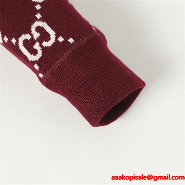 セリーヌ コピー 2026新作 GUCCI ボルドー ジップパーカー 注目 売れ筋 プレミアム