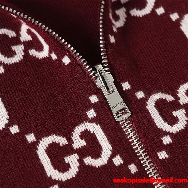 セリーヌ コピー 2026新作 GUCCI ボルドー ジップパーカー 注目 売れ筋 プレミアム