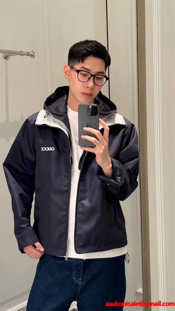 2026新作 GUCCI グッチ コピー ネイビー ジャケット おすすめ 本格派 モード系