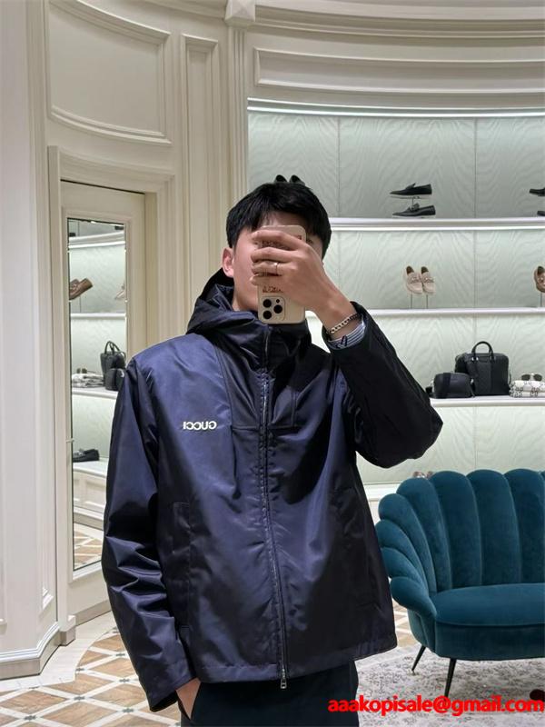 2026新作 GUCCI グッチ コピー ネイビー ジャケット おすすめ 本格派 モード系