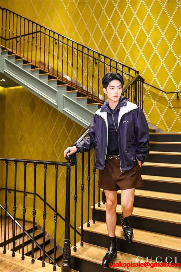 2026新作 GUCCI グッチ コピー ネイビー ジャケット おすすめ 本格派 モード系