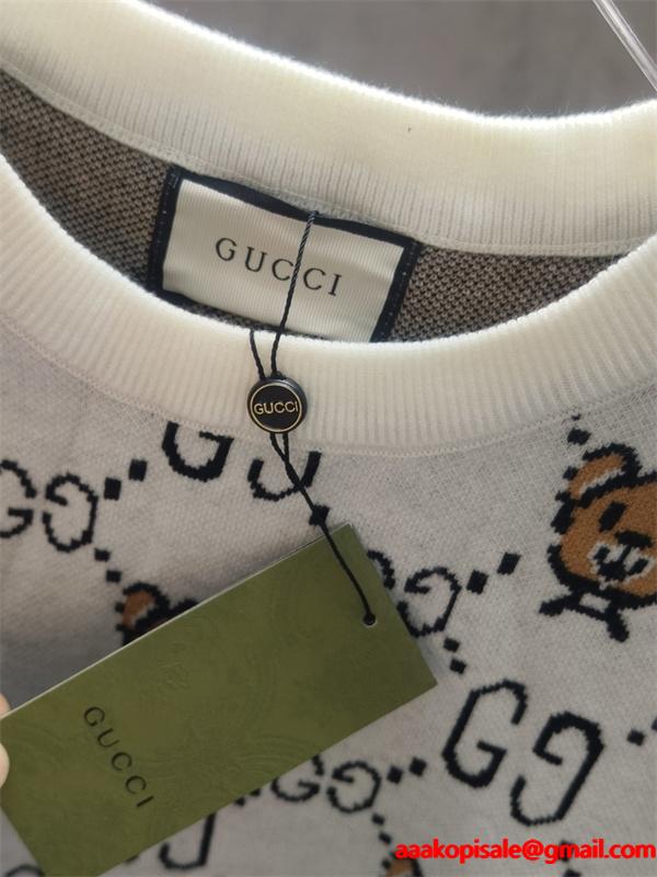 グッチ コピー 2026新作 GUCCI アイボリー ニット 新作 可愛い お洒落