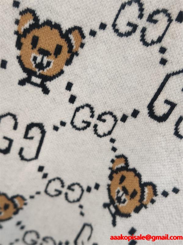 グッチ コピー 2026新作 GUCCI アイボリー ニット 新作 可愛い お洒落