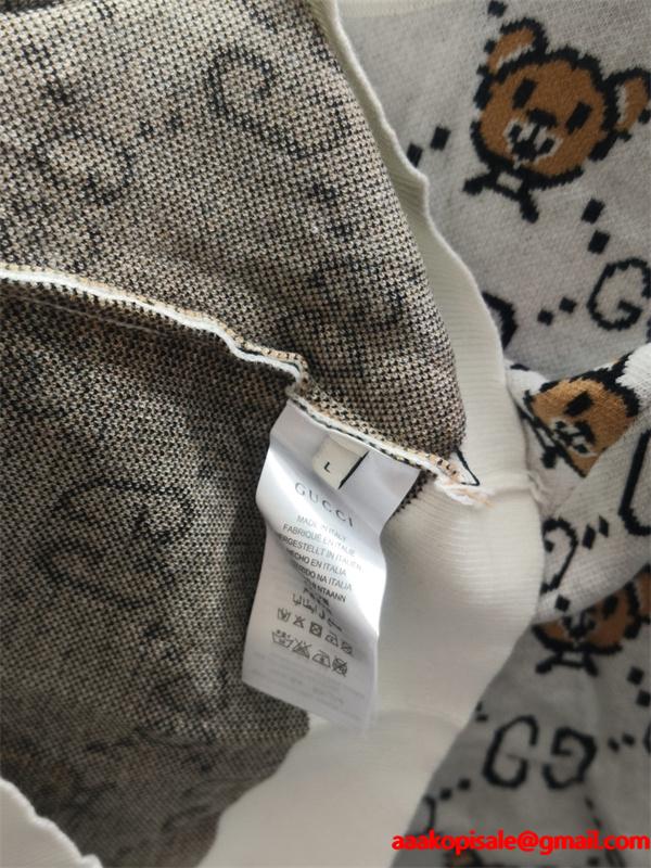 グッチ コピー 2026新作 GUCCI アイボリー ニット 新作 可愛い お洒落