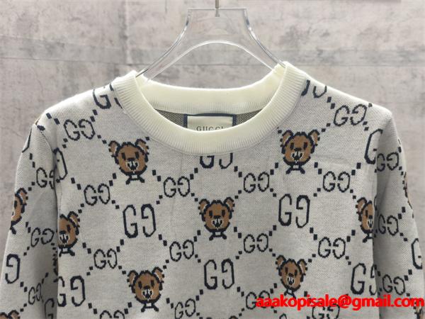 グッチ コピー 2026新作 GUCCI アイボリー ニット 新作 可愛い お洒落