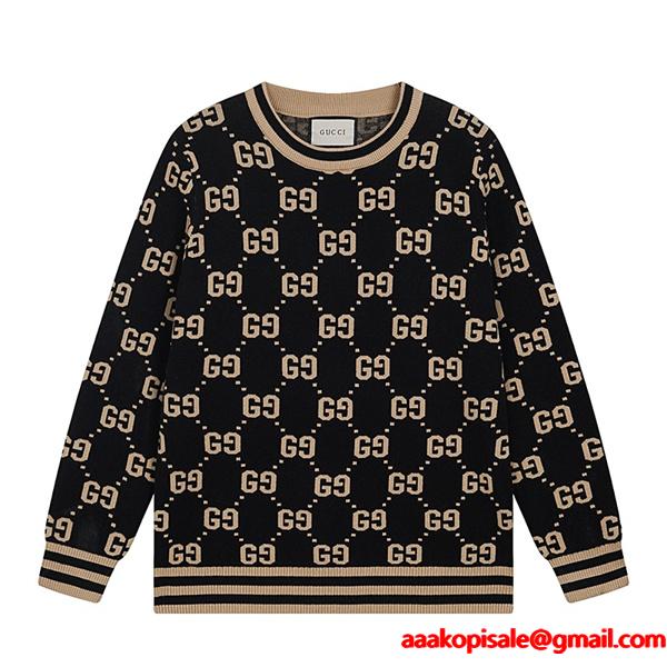  グッチ コピー 2026新作 GUCCI ブラック GGニット 人気 定番 上質