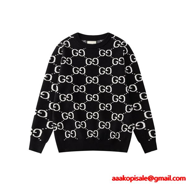  グッチ コピー 2026新作 GUCCI ブラック GGニット 人気 定番 上質