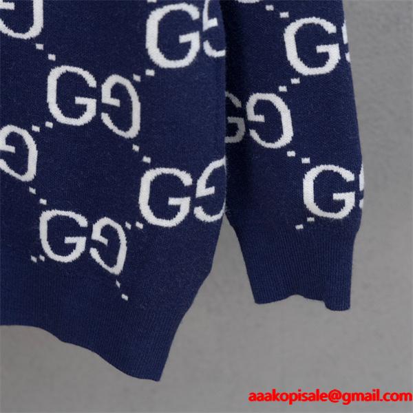  グッチ コピー 2026新作 GUCCI ブラック GGニット 人気 定番 上質