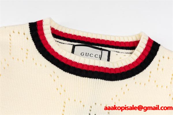 2026新作 GUCCI グッチ コピー アイボリー ニット 新作 上品 着心地抜群