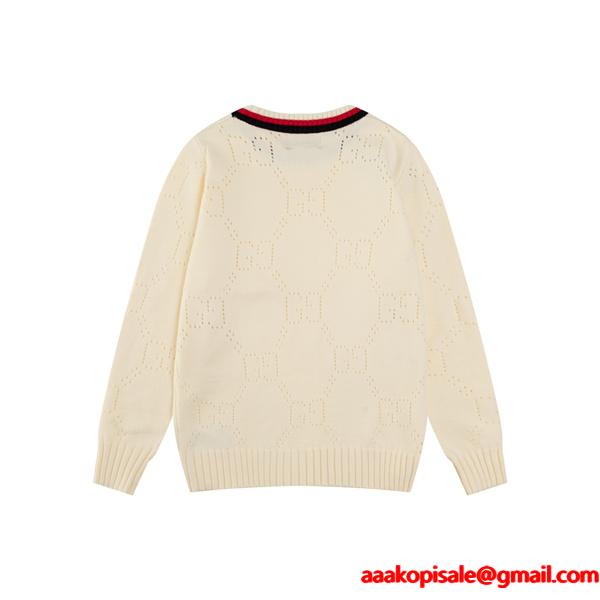 2026新作 GUCCI グッチ コピー アイボリー ニット 新作 上品 着心地抜群