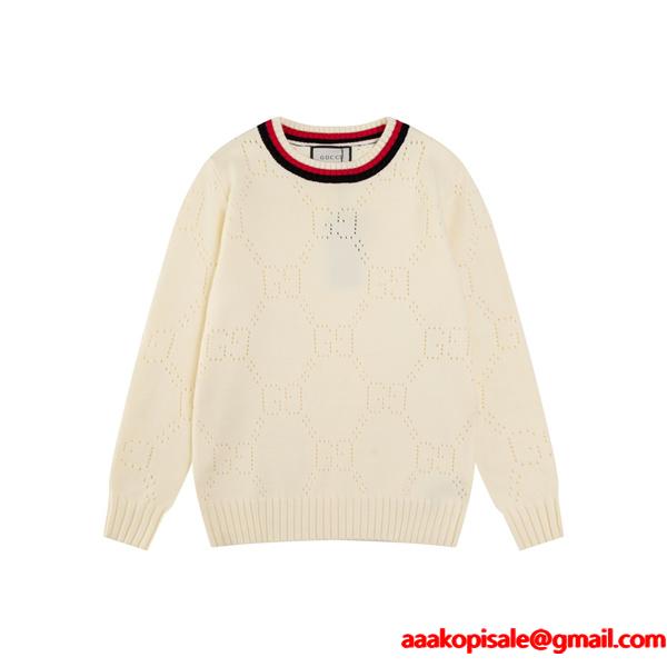 2026新作 GUCCI グッチ コピー アイボリー ニット 新作 上品 着心地抜群