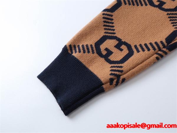 グッチ コピー 2026新作 GUCCI ブラウン ニット 注目 トレンド モード系