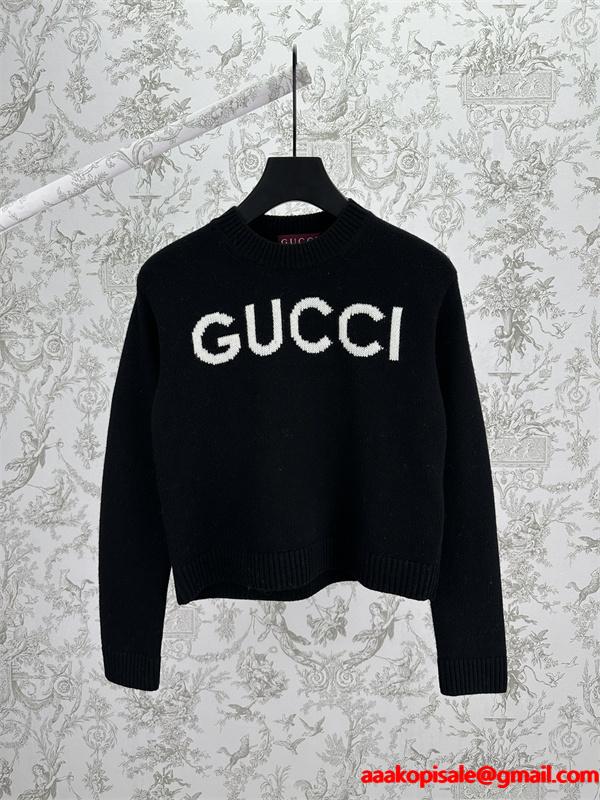 2026新作 GUCCI グリーン ロゴニット 希少 お洒落 個性派 グッチ コピー