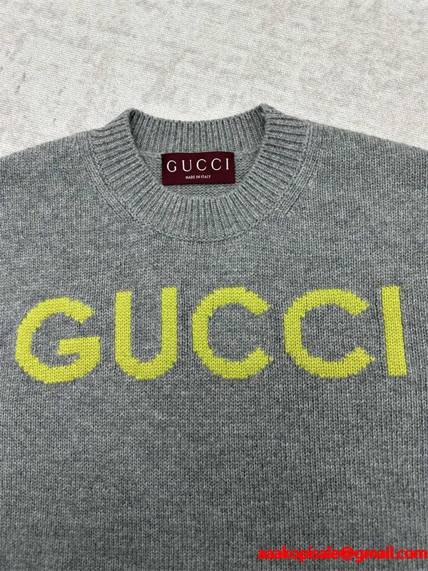 2026新作 GUCCI グリーン ロゴニット 希少 お洒落 個性派 グッチ コピー