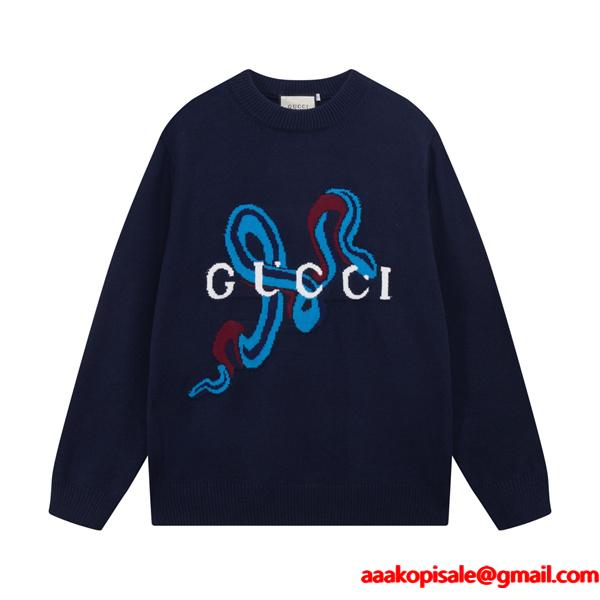 グッチ コピー 2026新作 GUCCI ネイビー ニット レア 当店イチオシ 話題