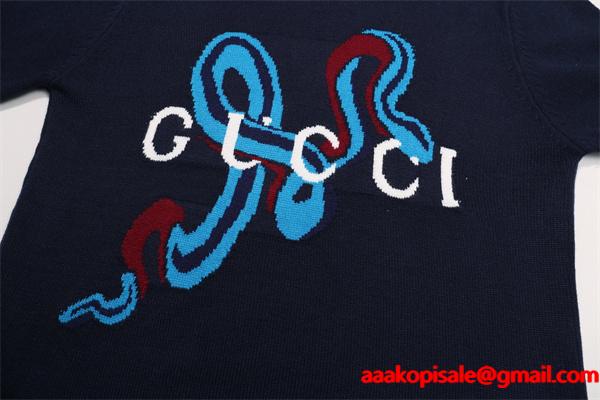 グッチ コピー 2026新作 GUCCI ネイビー ニット レア 当店イチオシ 話題