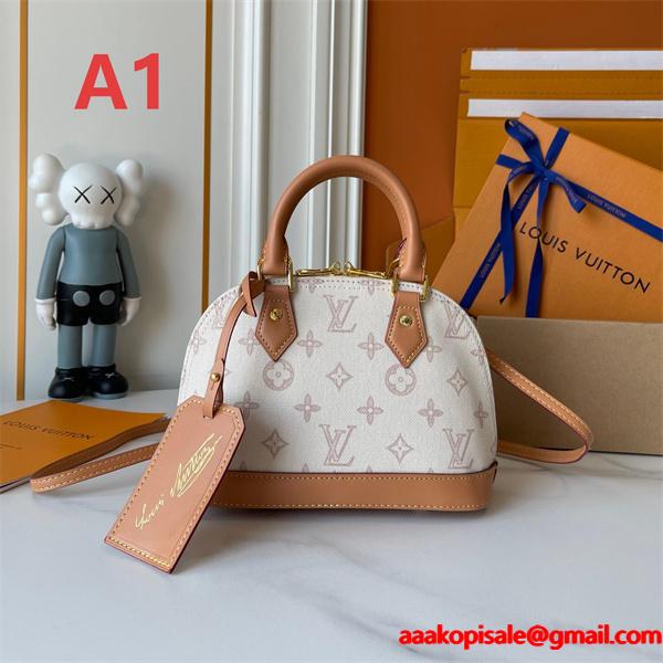 上品 LOUIS VUITTON ルイヴィトン コピー ボストンバッグ ベージュ ハンドル付き レディース定番