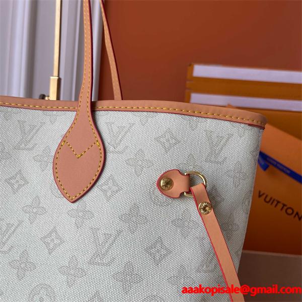 大容量 トートバッグ ベージュ 通勤・通学対応 ショルダー付き LOUIS VUITTON ルイヴィトン コピー