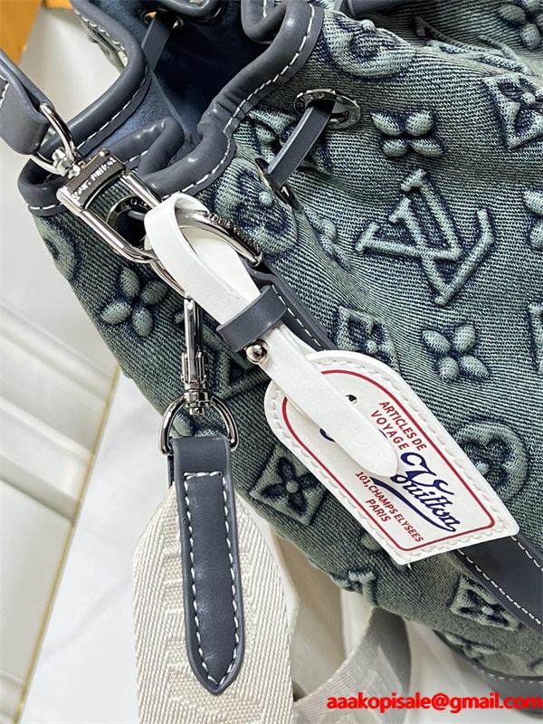 エンボス加工 LOUIS VUITTON ルイヴィトン コピー バケットバッグ グレーモノグラム トレンド