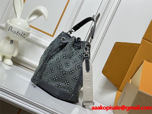エンボス加工 LOUIS VUITTON ルイヴィトン コピー バケットバッグ グレーモノグラム トレンド