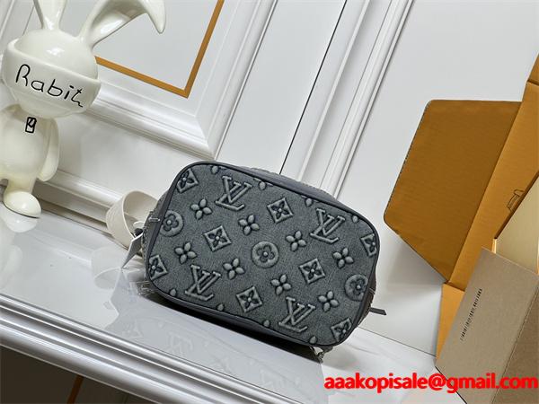 エンボス加工 LOUIS VUITTON ルイヴィトン コピー バケットバッグ グレーモノグラム トレンド