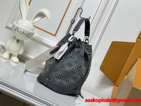 エンボス加工 LOUIS VUITTON ルイヴィトン コピー バケットバッグ グレーモノグラム トレンド
