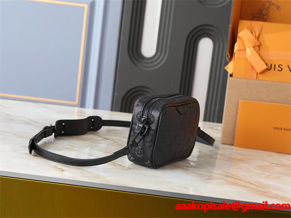  エンボス加工 ショルダーバッグ ブラック 軽量 コンパクト LOUIS VUITTON ルイヴィトン コピー