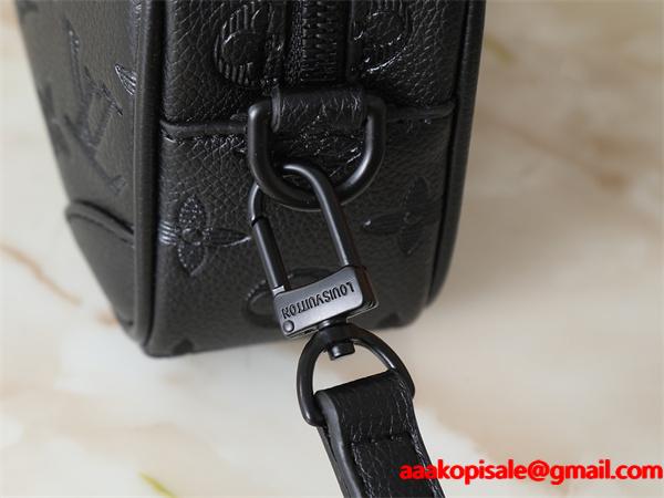  エンボス加工 ショルダーバッグ ブラック 軽量 コンパクト LOUIS VUITTON ルイヴィトン コピー