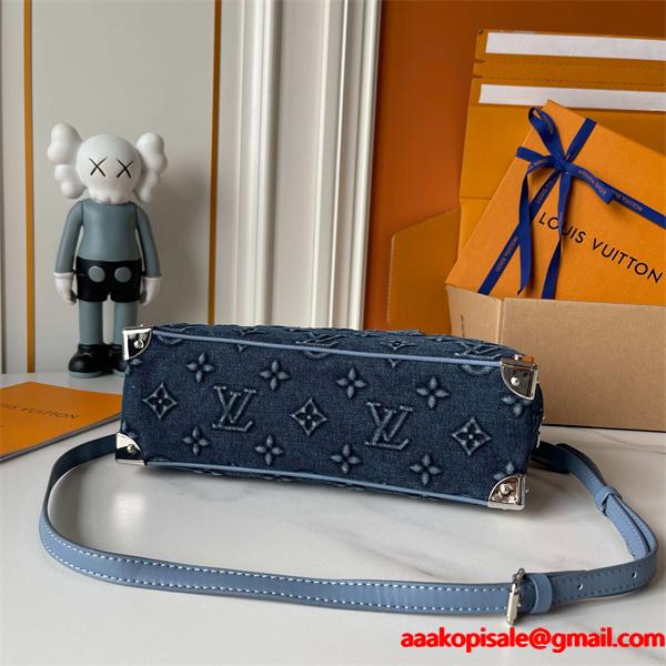LOUIS VUITTON ルイヴィトン コピー トレンド素材 デニム ハンドバッグ 上品カジュアル