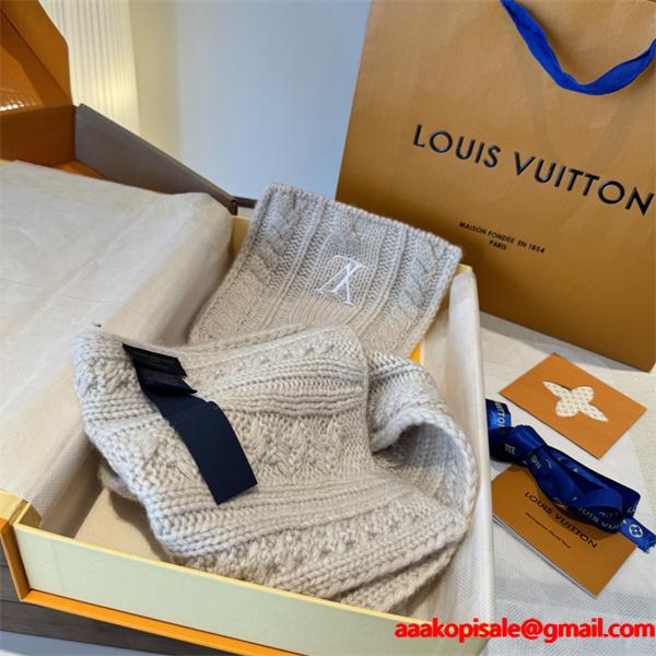 定番デザイン ニット マフラー シンプル 冬コーデ LOUIS VUITTON ルイヴィトン コピー