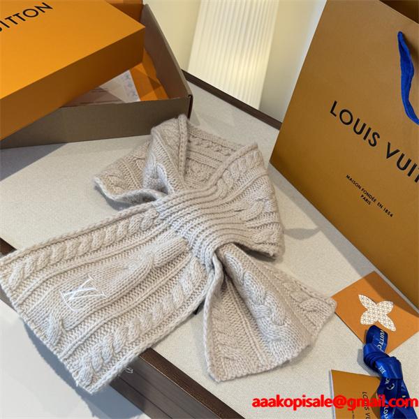 定番デザイン ニット マフラー シンプル 冬コーデ LOUIS VUITTON ルイヴィトン コピー