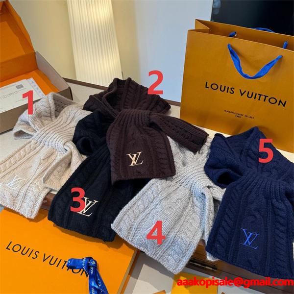 定番デザイン ニット マフラー シンプル 冬コーデ LOUIS VUITTON ルイヴィトン コピー