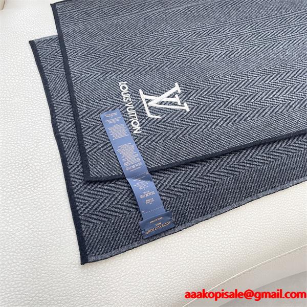 LOUIS VUITTON ルイヴィトン コピー 上質素材 ヘリンボーン柄 ストール 大人スタイル マフラー