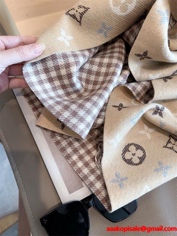 LOUIS VUITTON ルイヴィトン コピー 上品デザイン リバーシブル風 マフラー 大人スタイル