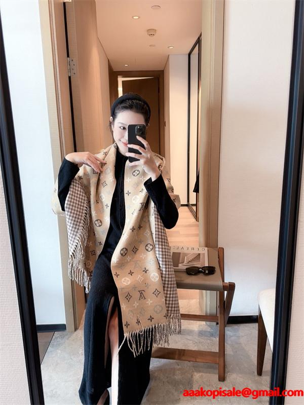 LOUIS VUITTON ルイヴィトン コピー 上品デザイン リバーシブル風 マフラー 大人スタイル