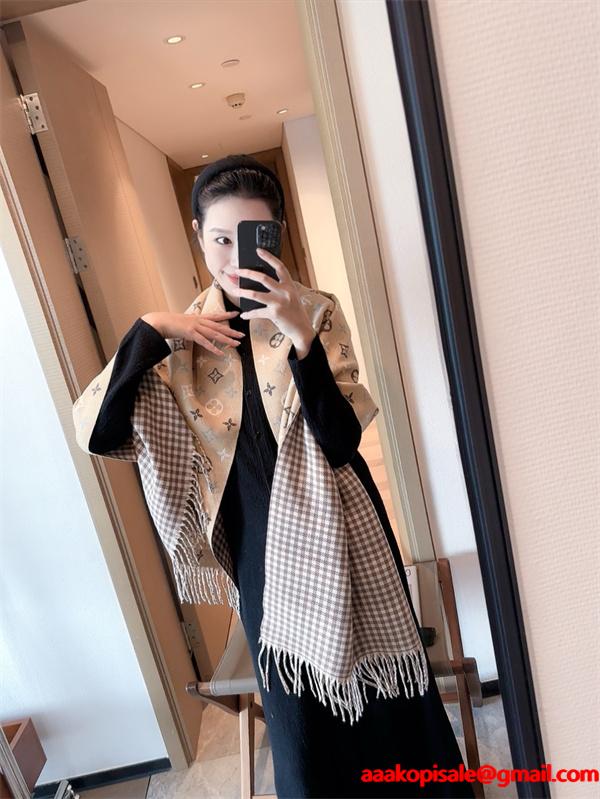 LOUIS VUITTON ルイヴィトン コピー 上品デザイン リバーシブル風 マフラー 大人スタイル