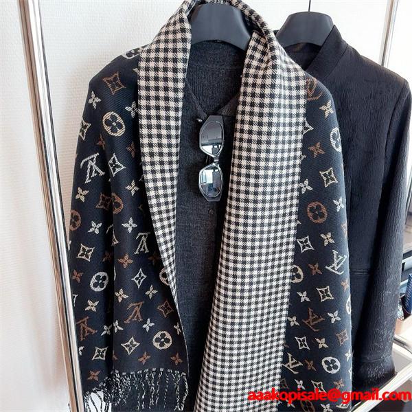 LOUIS VUITTON ルイヴィトン コピー 上品デザイン リバーシブル風 マフラー 大人スタイル