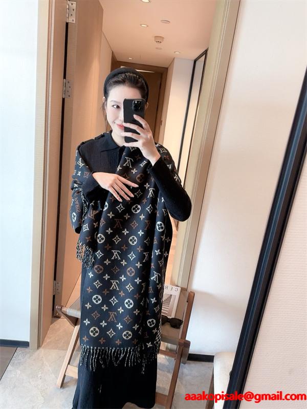 LOUIS VUITTON ルイヴィトン コピー 上品デザイン リバーシブル風 マフラー 大人スタイル