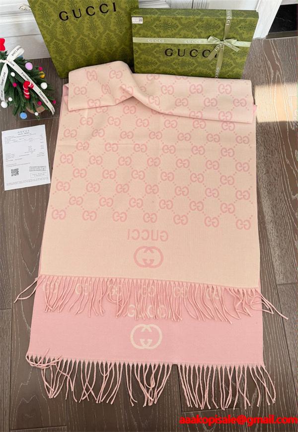  GUCCI グッチ コピー フェミニン ストール ピンク 肌触り良好 防寒