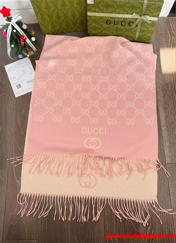  GUCCI グッチ コピー フェミニン ストール ピンク 肌触り良好 防寒