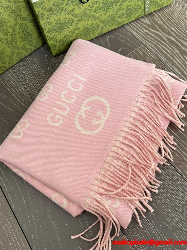  GUCCI グッチ コピー フェミニン ストール ピンク 肌触り良好 防寒