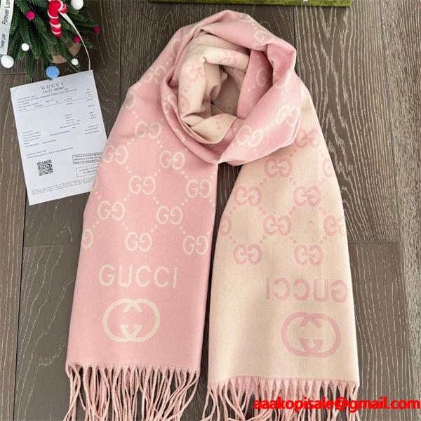  GUCCI グッチ コピー フェミニン ストール ピンク 肌触り良好 防寒