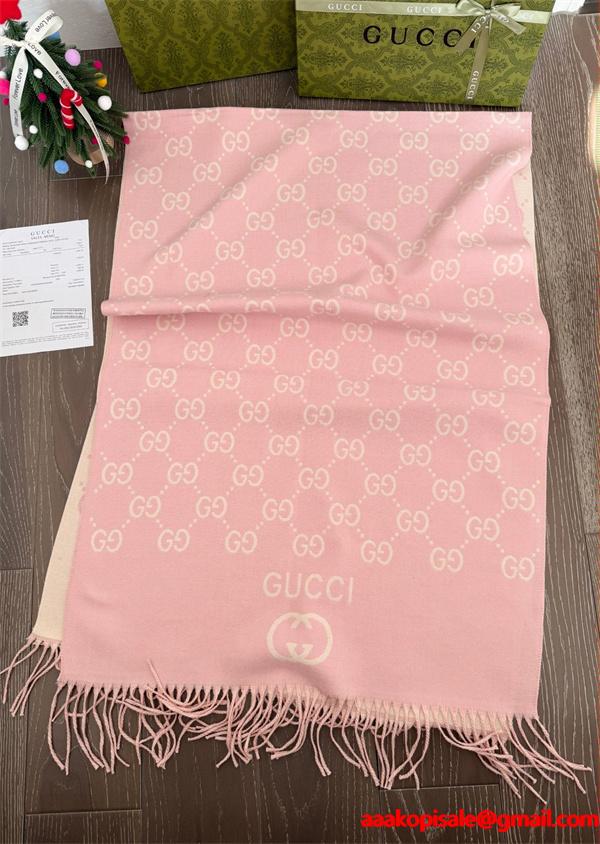  GUCCI グッチ コピー フェミニン ストール ピンク 肌触り良好 防寒