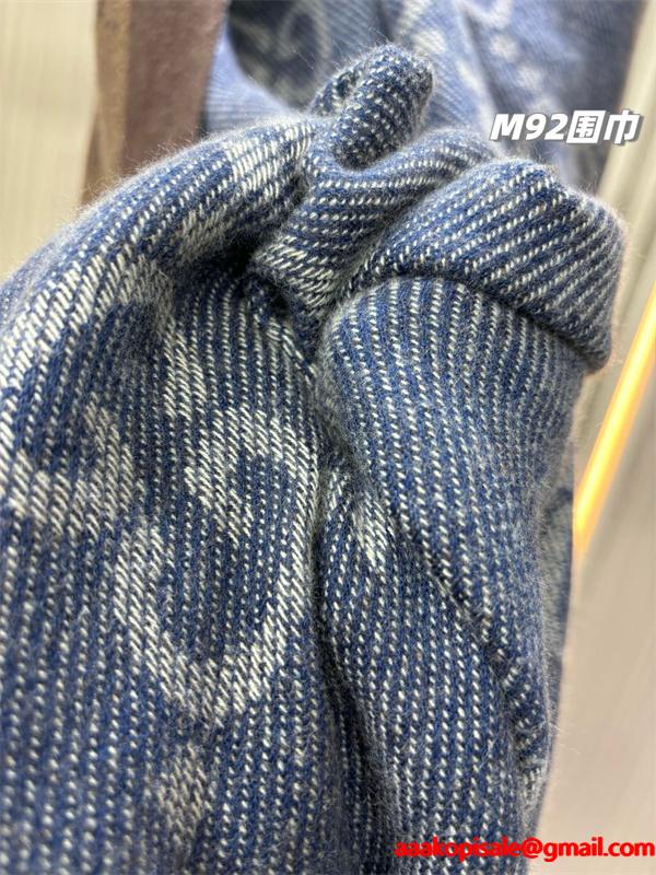 シンプル総柄 マフラー ネイビー フリンジ 定番 GUCCI グッチ コピー