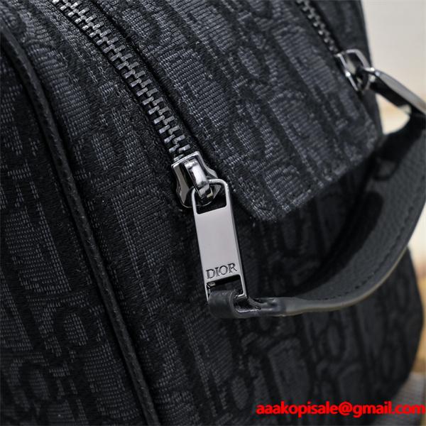 実用性抜群 ボックスポーチ ダブルファスナー 小物収納 DIOR ディオール コピー