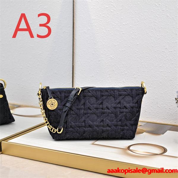 DIOR ディオール コピー 高級感 エンボス加工 ミニポーチ ブラック 大人