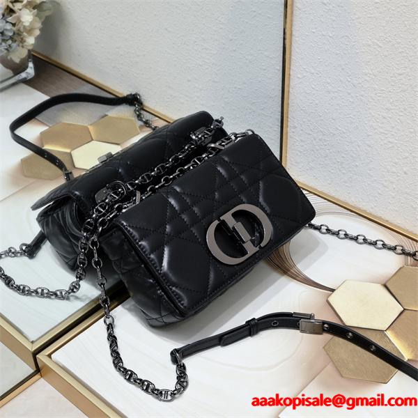 人気 キルティング ショルダーバッグ ブラック 定番 DIOR ディオール コピー