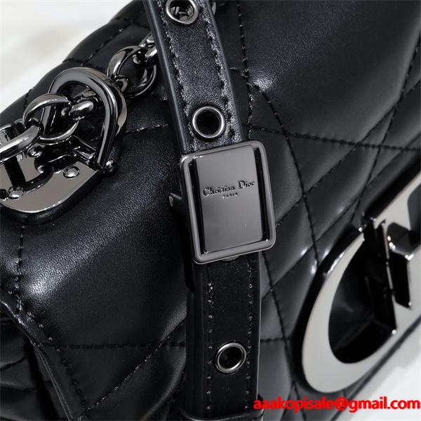 人気 キルティング ショルダーバッグ ブラック 定番 DIOR ディオール コピー