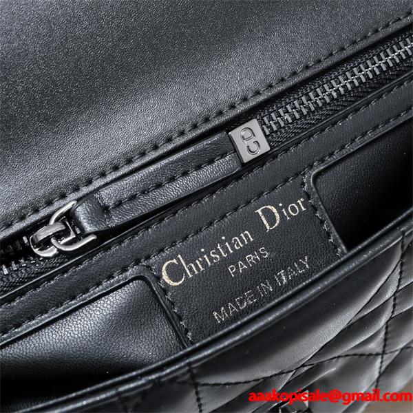 人気 キルティング ショルダーバッグ ブラック 定番 DIOR ディオール コピー